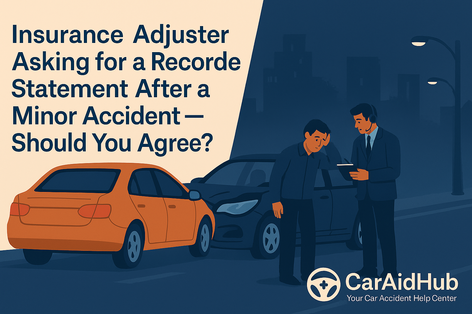 Insurance Adjuster Asking for a Recorded Statement After a Minor Accident — Should You Agree?